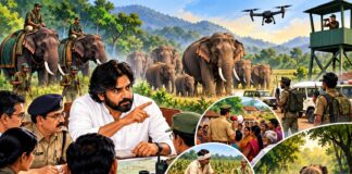 ఏనుగుల గుంపుపై పవన్ అలర్ట్